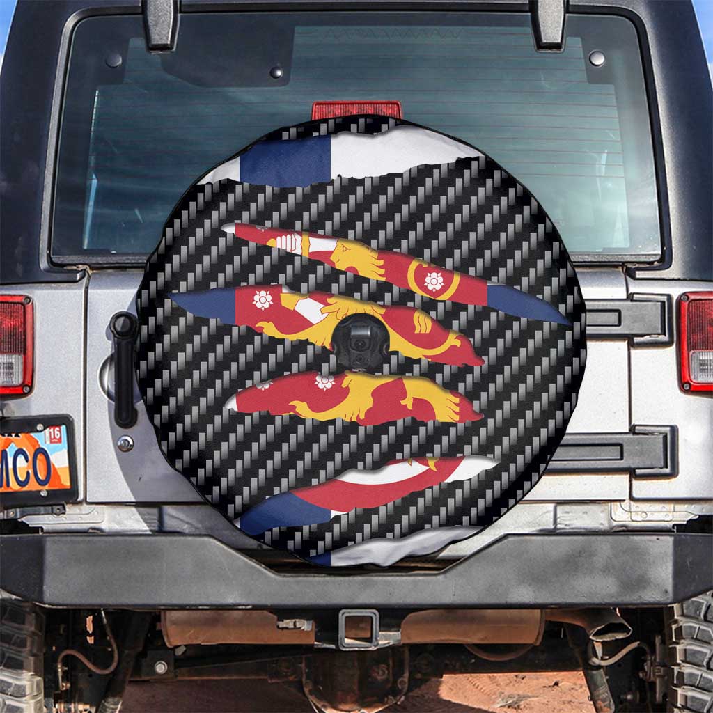 Finland Beast Spare Tire Cover Ripped Flag Graphic - Wonder Print Shop