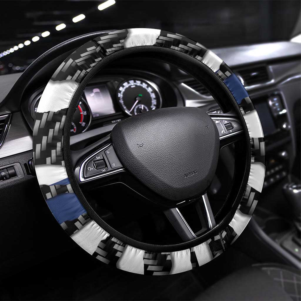 Finland Beast Steering Wheel Cover Ripped Flag Graphic - Wonder Print Shop