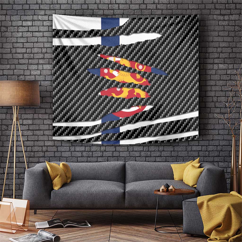 Finland Beast Tapestry Ripped Flag Graphic - Wonder Print Shop