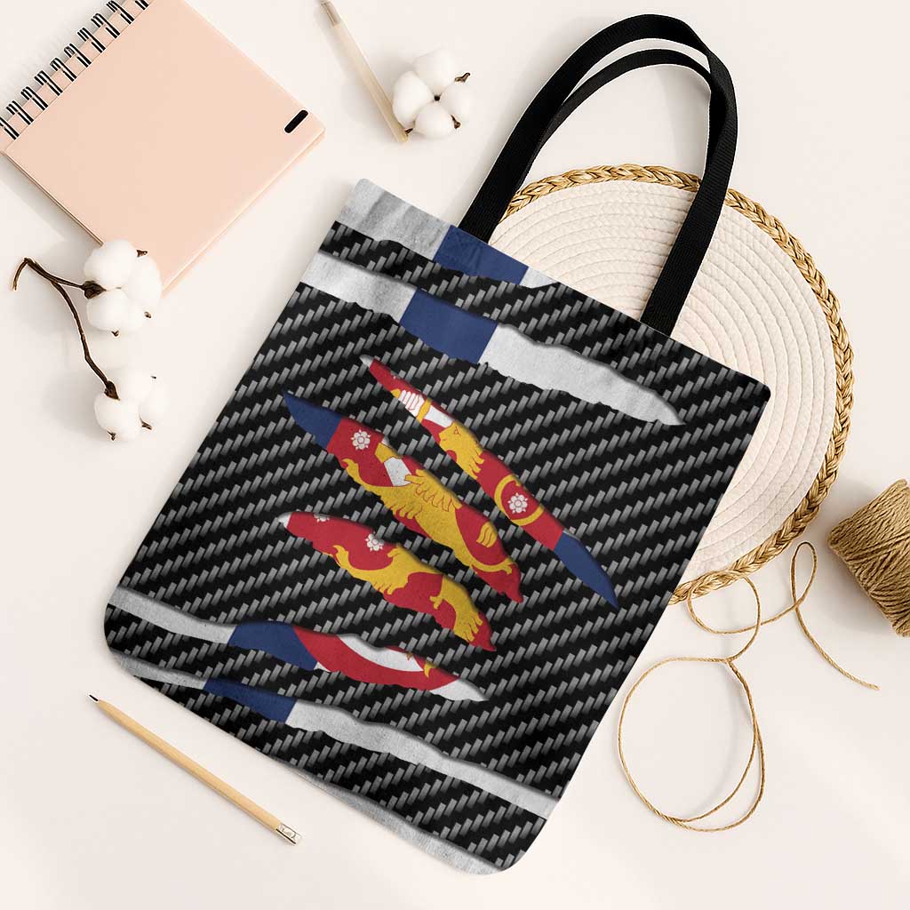 Finland Beast Tote Bag Ripped Flag Graphic - Wonder Print Shop