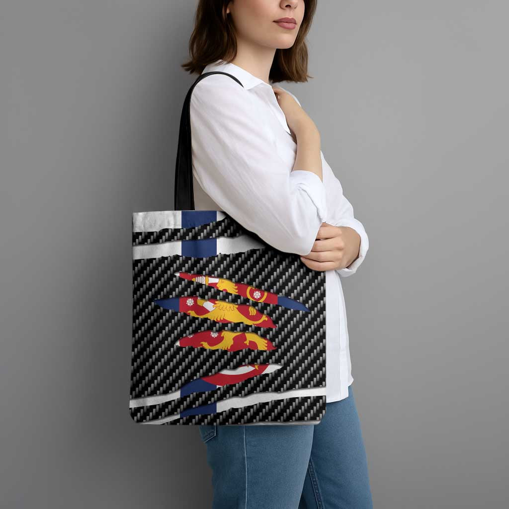 Finland Beast Tote Bag Ripped Flag Graphic - Wonder Print Shop
