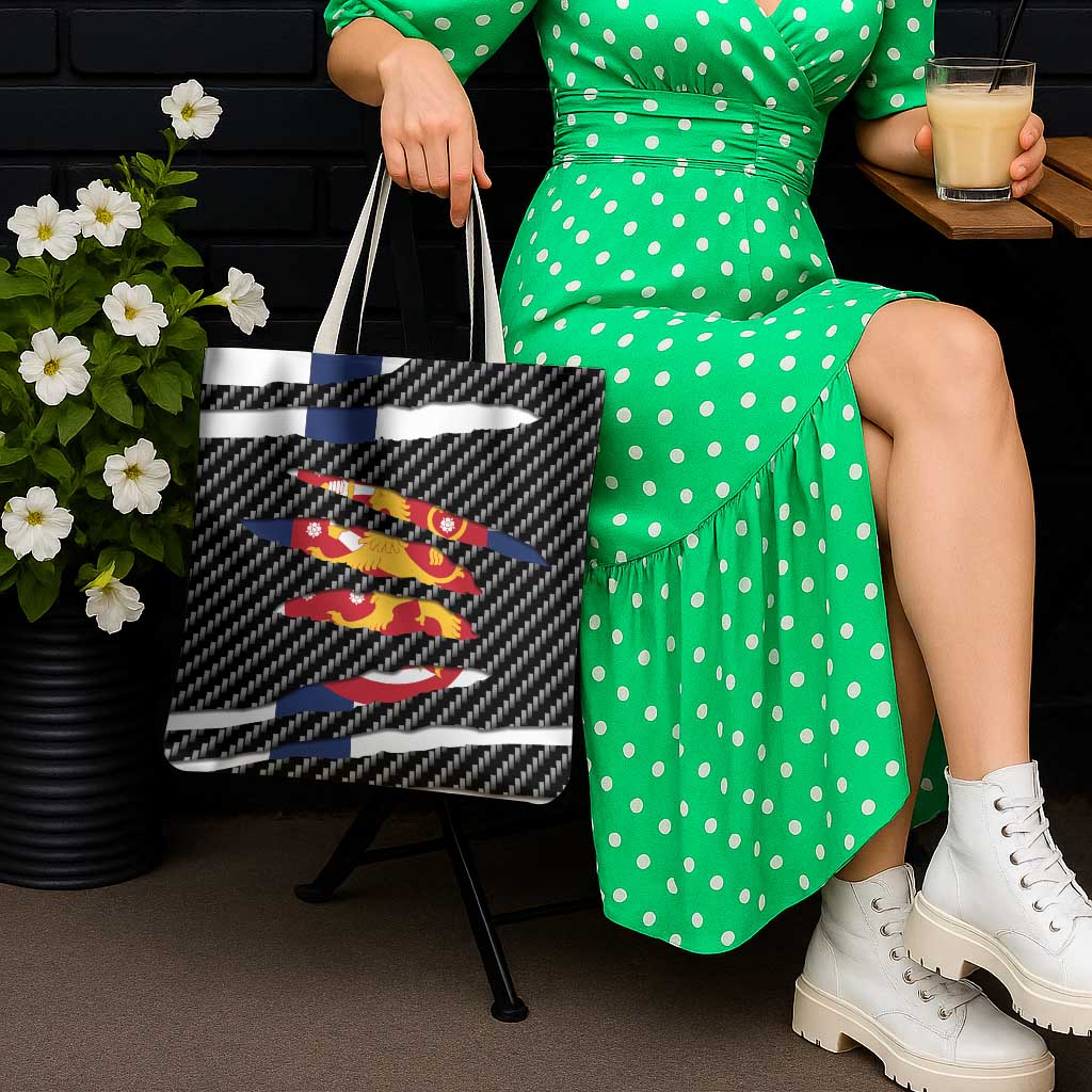 Finland Beast Tote Bag Ripped Flag Graphic - Wonder Print Shop