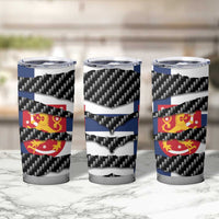 Finland Beast Tumbler Cup Ripped Flag Graphic - Wonder Print Shop