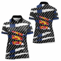 Finland Beast Women Polo Shirt Ripped Flag Graphic - Wonder Print Shop