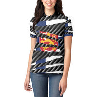 Finland Beast Women Polo Shirt Ripped Flag Graphic - Wonder Print Shop