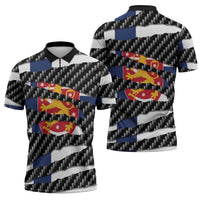 Finland Beast Zipper Polo Shirt Ripped Flag Graphic - Wonder Print Shop