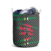 Dominica Beast Laundry Basket Ripped Flag Graphic - Wonder Print Shop
