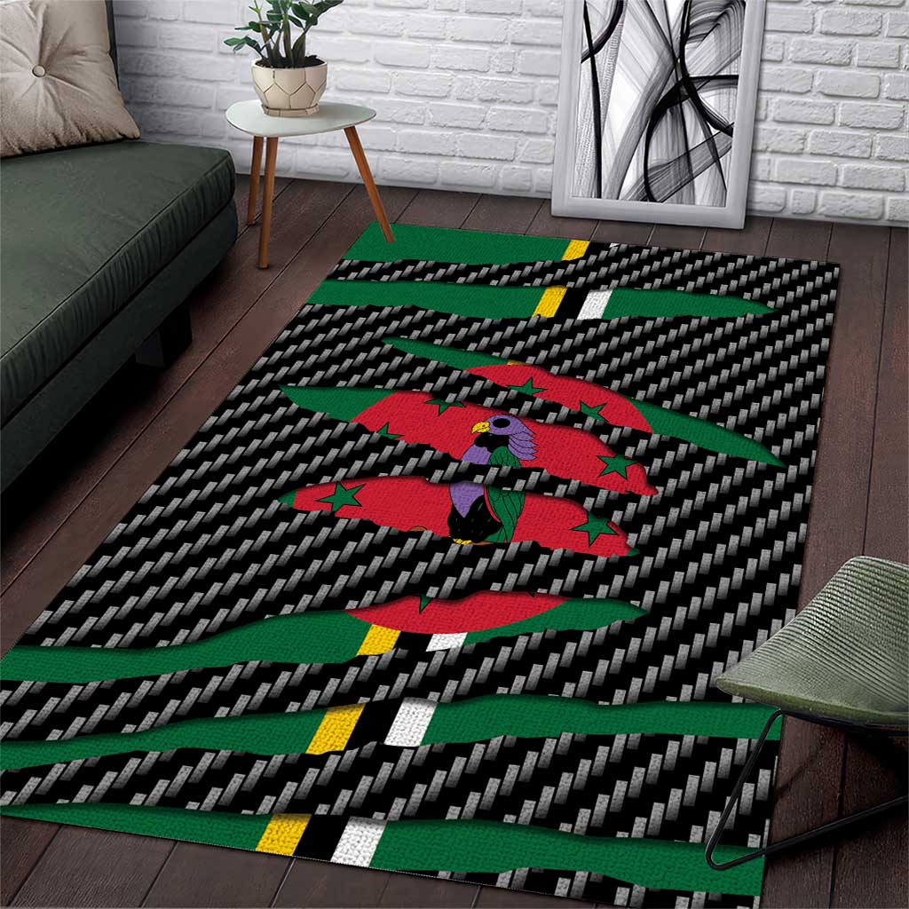 Dominica Beast Area Rug Ripped Flag Graphic - Wonder Print Shop