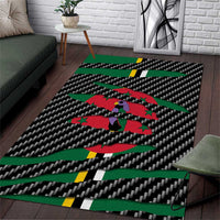 Dominica Beast Area Rug Ripped Flag Graphic - Wonder Print Shop