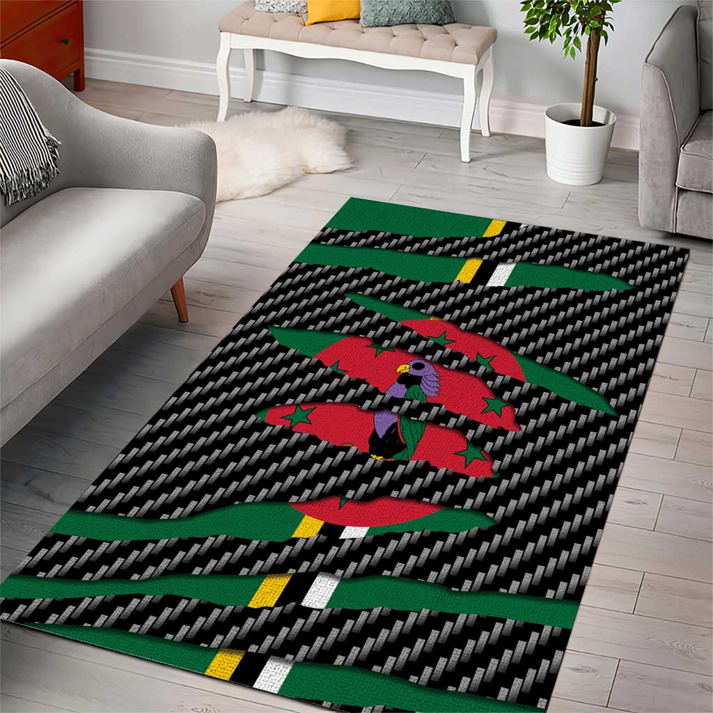 Dominica Beast Area Rug Ripped Flag Graphic - Wonder Print Shop