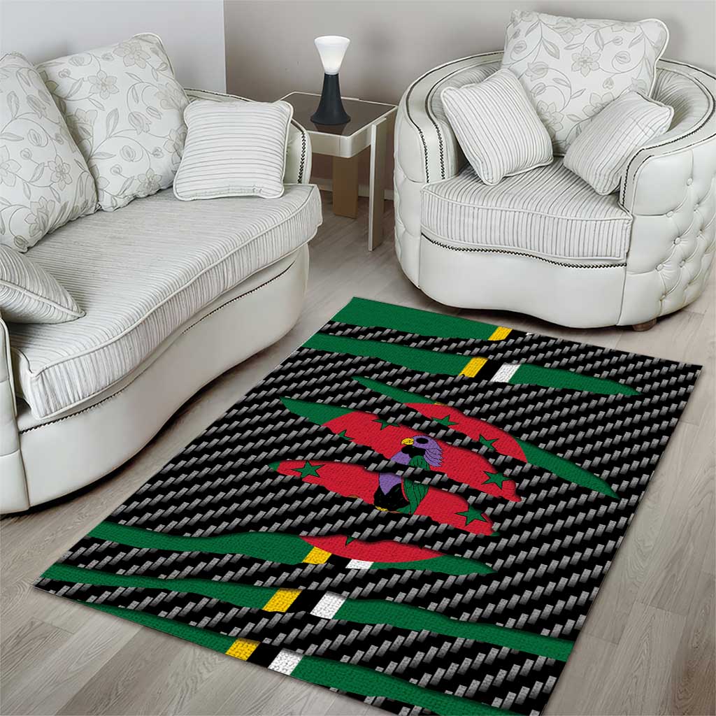 Dominica Beast Area Rug Ripped Flag Graphic - Wonder Print Shop
