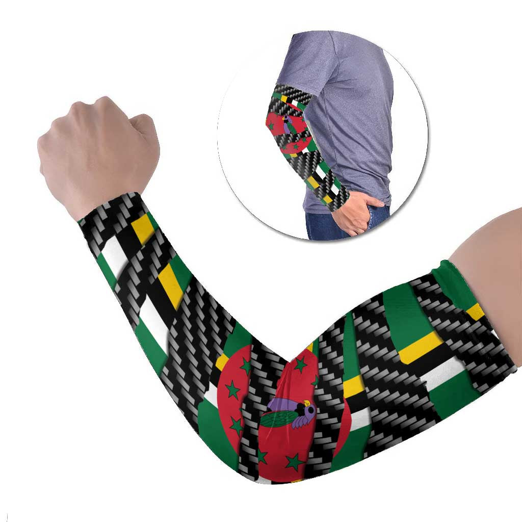 Dominica Beast Arm Sleeves Ripped Flag Graphic - Wonder Print Shop