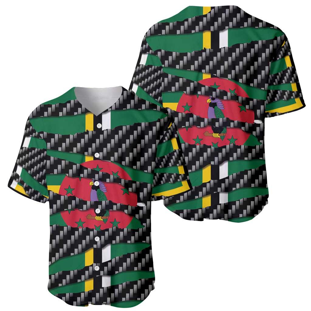 Dominica Beast Baseball Jersey Ripped Flag Graphic - Wonder Print Shop