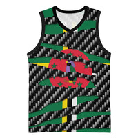 Dominica Beast Basketball Jersey Ripped Flag Graphic - Wonder Print Shop
