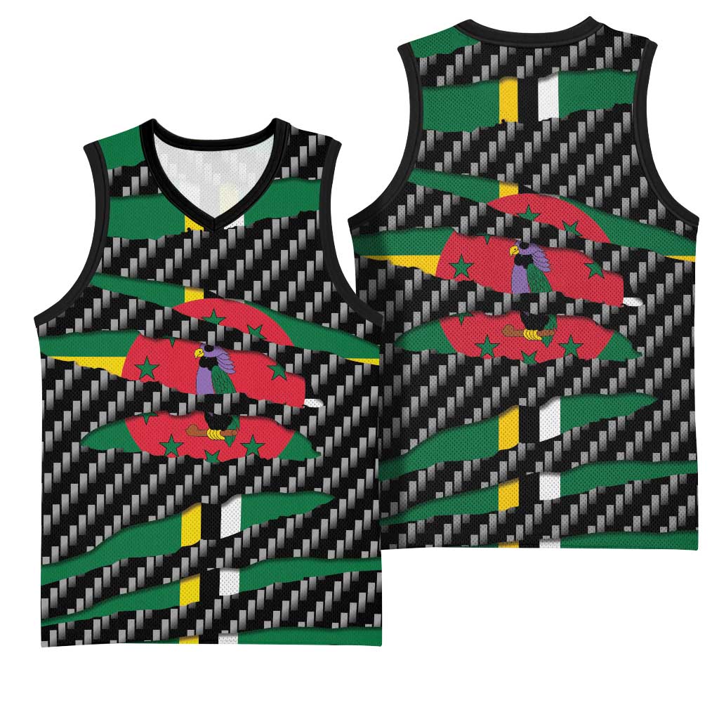 Dominica Beast Basketball Jersey Ripped Flag Graphic - Wonder Print Shop