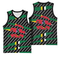 Dominica Beast Basketball Jersey Ripped Flag Graphic - Wonder Print Shop