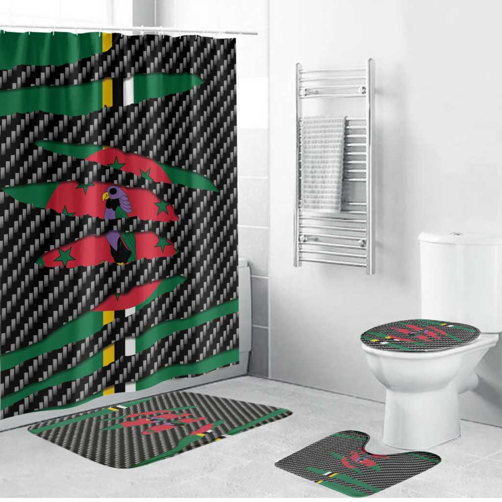 Dominica Beast Bathroom Set Ripped Flag Graphic - Wonder Print Shop