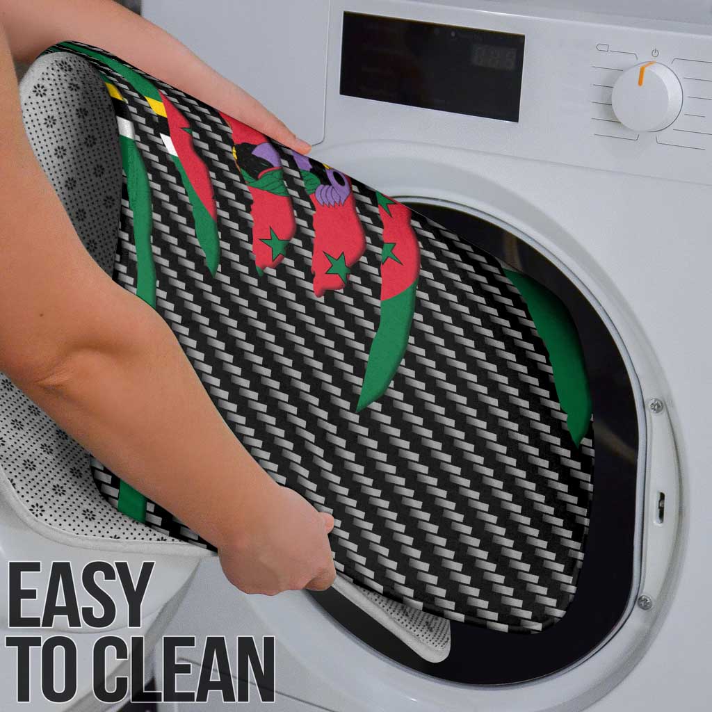 Dominica Beast Bathroom Set Ripped Flag Graphic - Wonder Print Shop