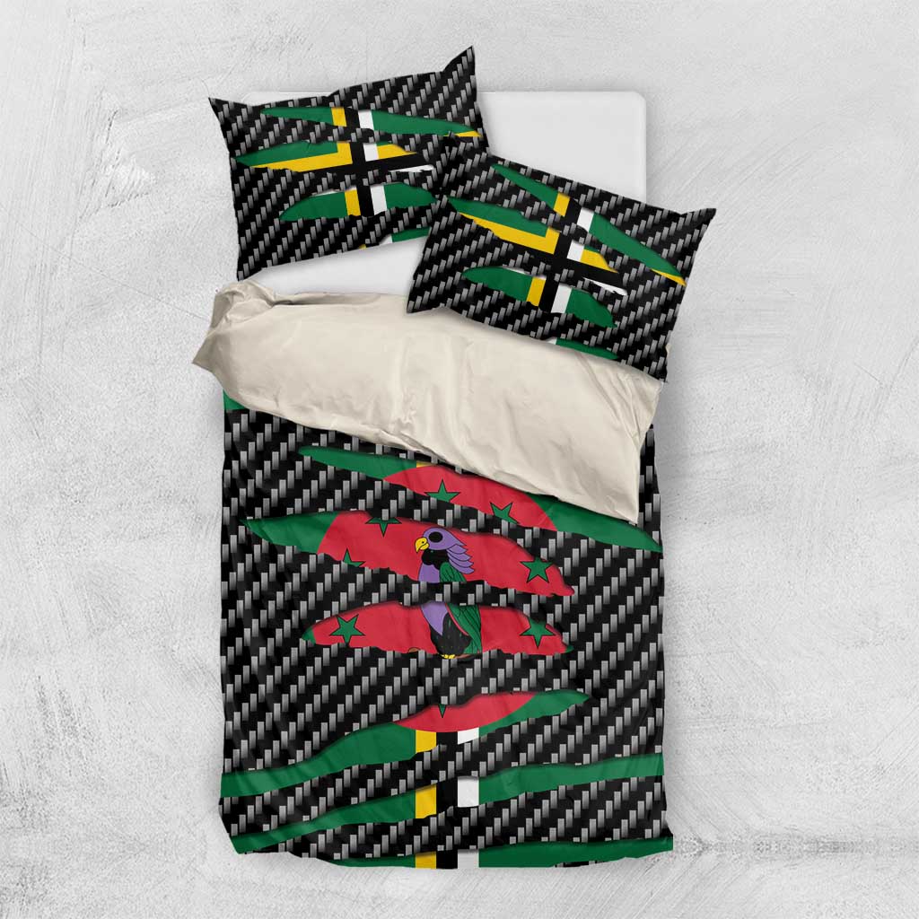 Dominica Beast Bedding Set Ripped Flag Graphic - Wonder Print Shop