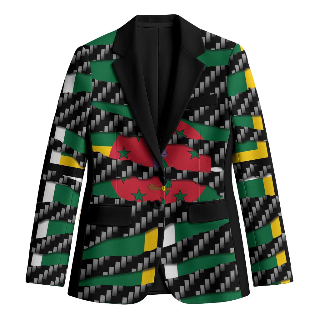 Dominica Beast Blazer Ripped Flag Graphic - Wonder Print Shop