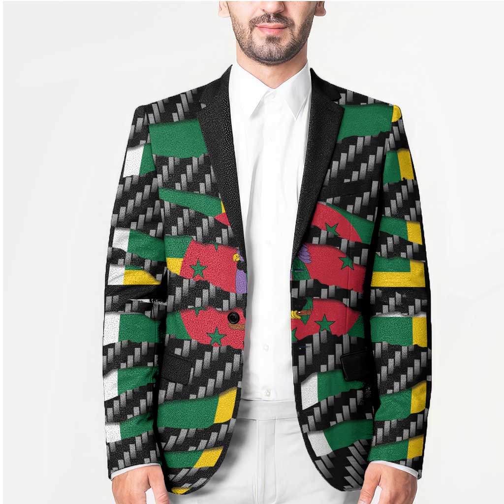 Dominica Beast Blazer Ripped Flag Graphic - Wonder Print Shop