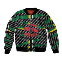 Dominica Beast Bomber Jacket Ripped Flag Graphic - Wonder Print Shop