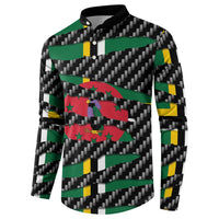 Dominica Beast Button Sweatshirt Ripped Flag Graphic - Wonder Print Shop