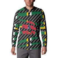 Dominica Beast Button Sweatshirt Ripped Flag Graphic - Wonder Print Shop
