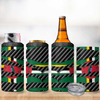 Dominica Beast 4 in 1 Can Cooler Tumbler Ripped Flag Graphic - Wonder Print Shop