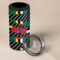 Dominica Beast 4 in 1 Can Cooler Tumbler Ripped Flag Graphic - Wonder Print Shop