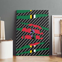 Dominica Beast Canvas Wall Art Ripped Flag Graphic - Wonder Print Shop