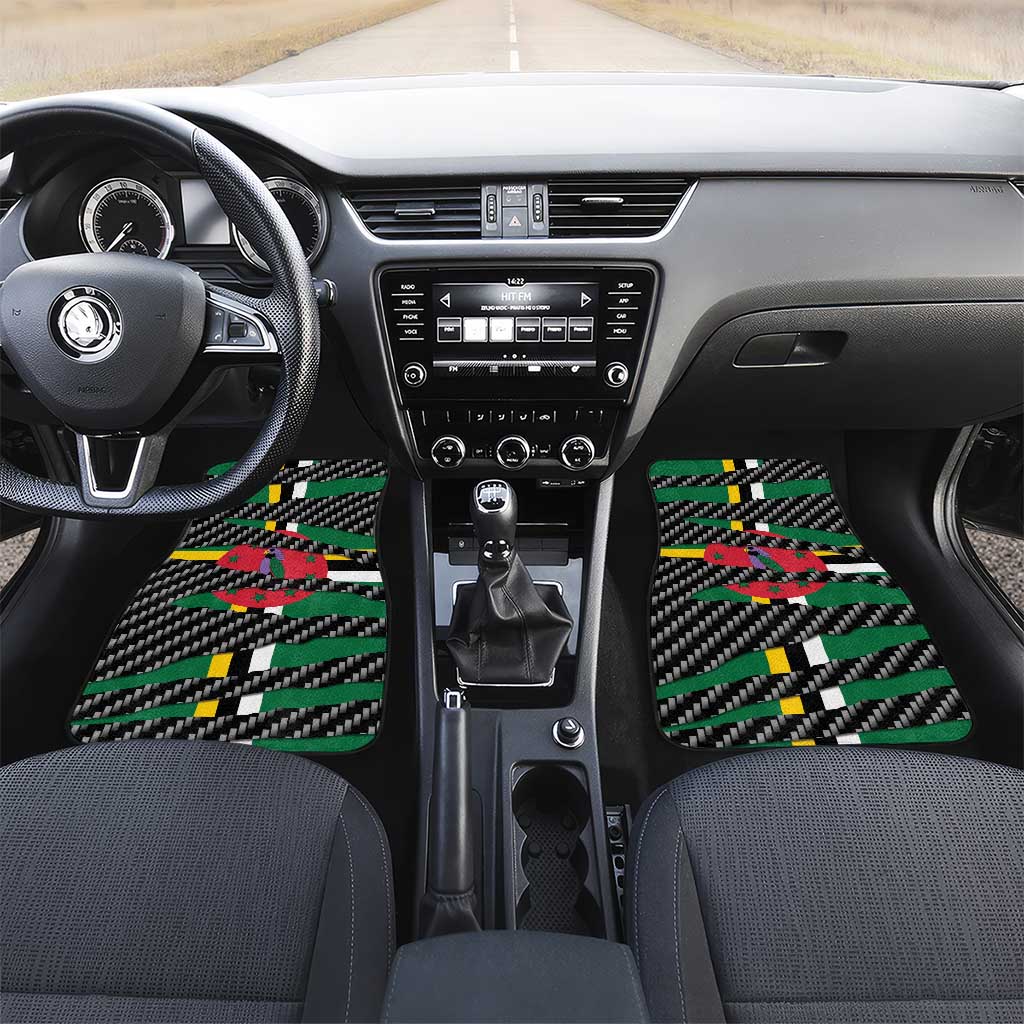 Dominica Beast Car Mats Ripped Flag Graphic - Wonder Print Shop