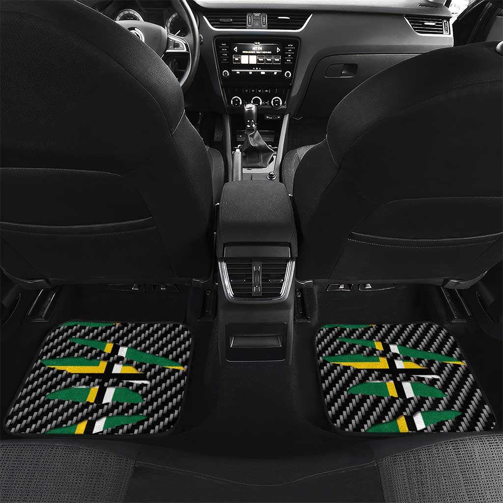 Dominica Beast Car Mats Ripped Flag Graphic - Wonder Print Shop