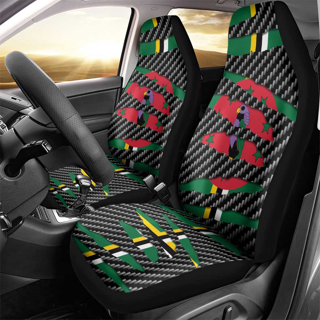 Dominica Beast Car Seat Cover Ripped Flag Graphic - Wonder Print Shop