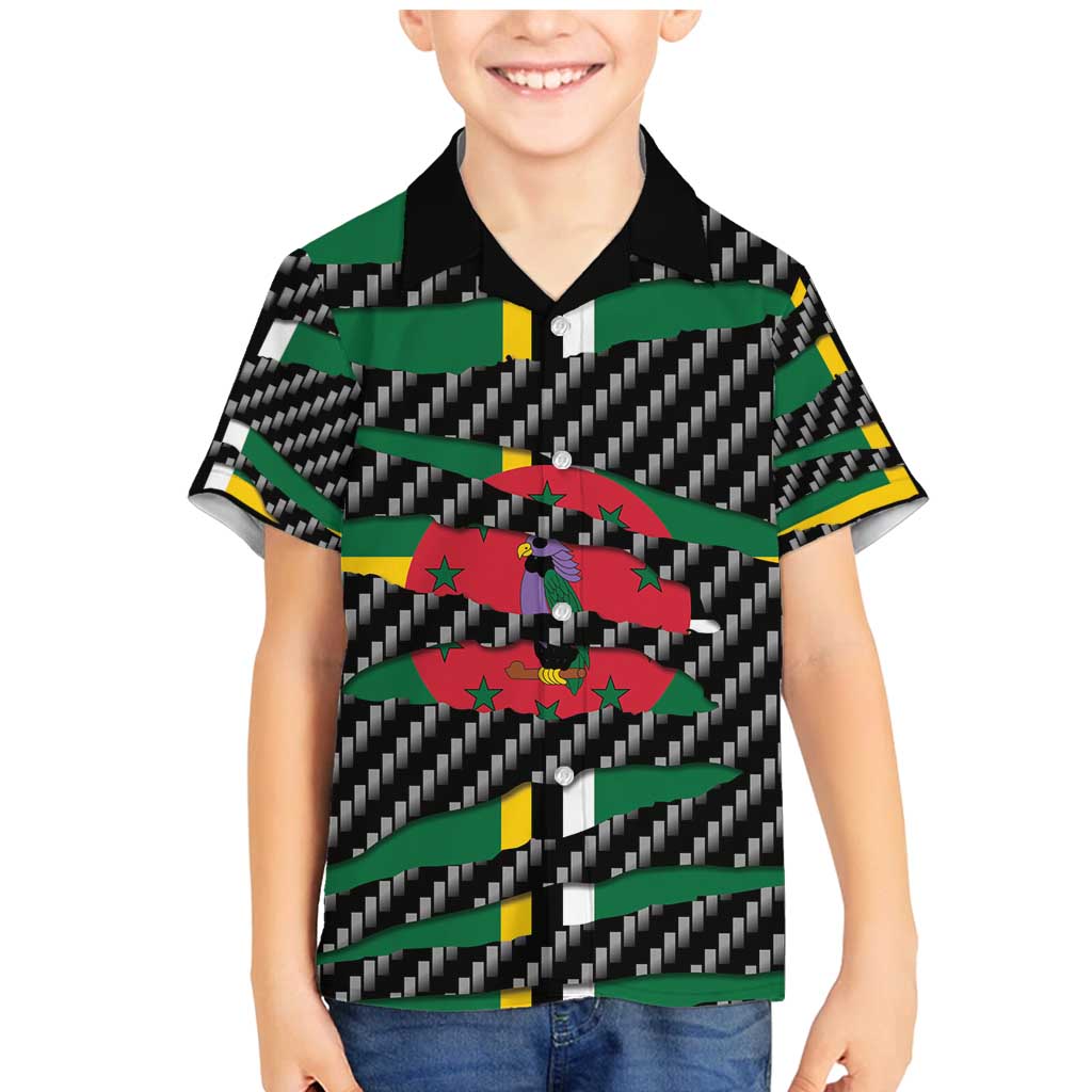 Dominica Beast Family Matching Mermaid Dress and Hawaiian Shirt Ripped Flag Graphic - Wonder Print Shop