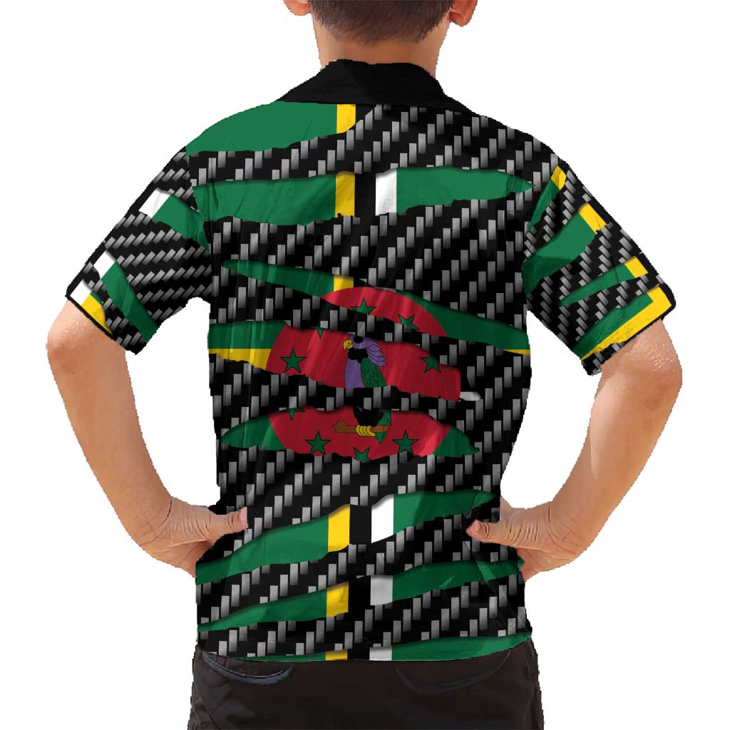 Dominica Beast Family Matching Puletasi and Hawaiian Shirt Ripped Flag Graphic - Wonder Print Shop