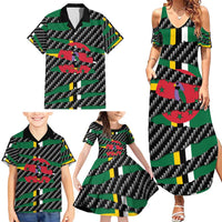 Dominica Beast Family Matching Summer Maxi Dress and Hawaiian Shirt Ripped Flag Graphic - Wonder Print Shop