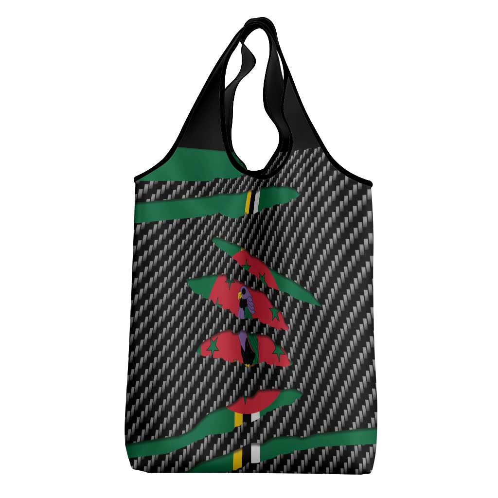 Dominica Beast Grocery Bag Ripped Flag Graphic - Wonder Print Shop