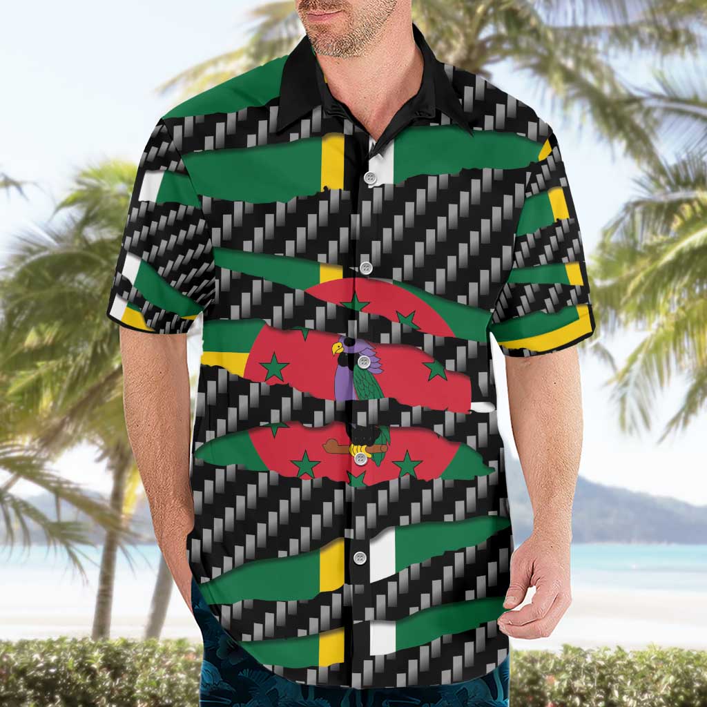 Dominica Beast Hawaiian Shirt Ripped Flag Graphic - Wonder Print Shop