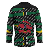 Dominica Beast Hockey Jersey Ripped Flag Graphic - Wonder Print Shop