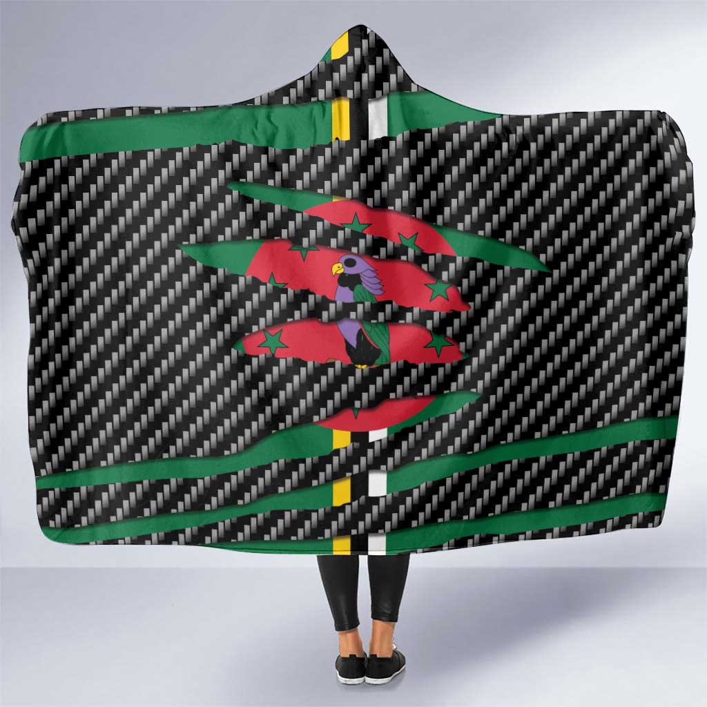 Dominica Beast Hooded Blanket Ripped Flag Graphic - Wonder Print Shop