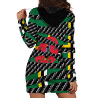 Dominica Beast Hoodie Dress Ripped Flag Graphic - Wonder Print Shop