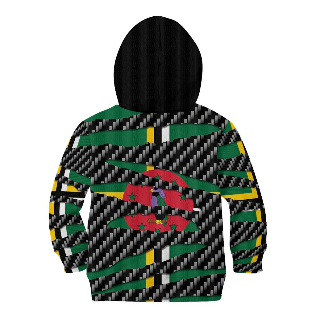 Dominica Beast Kid Hoodie Ripped Flag Graphic - Wonder Print Shop