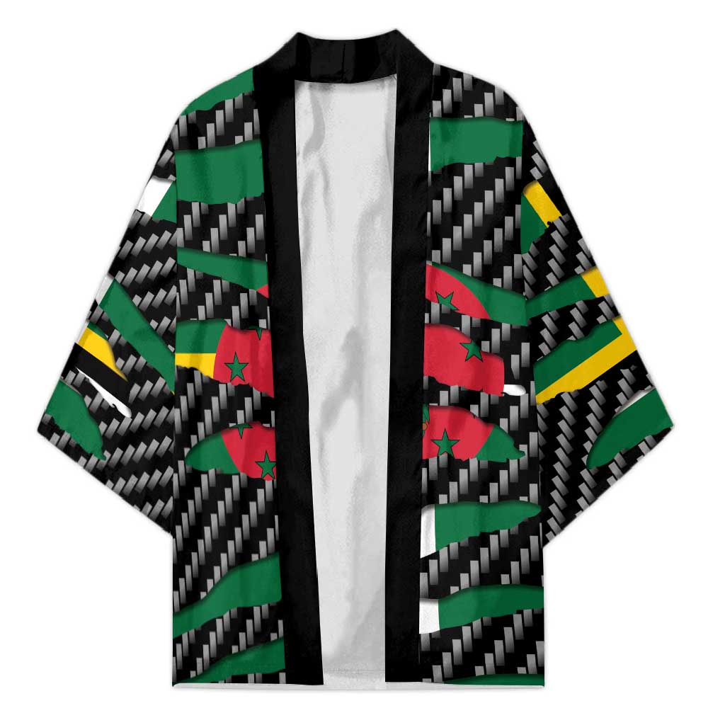 Dominica Beast Kimono Ripped Flag Graphic - Wonder Print Shop
