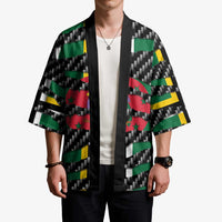 Dominica Beast Kimono Ripped Flag Graphic - Wonder Print Shop