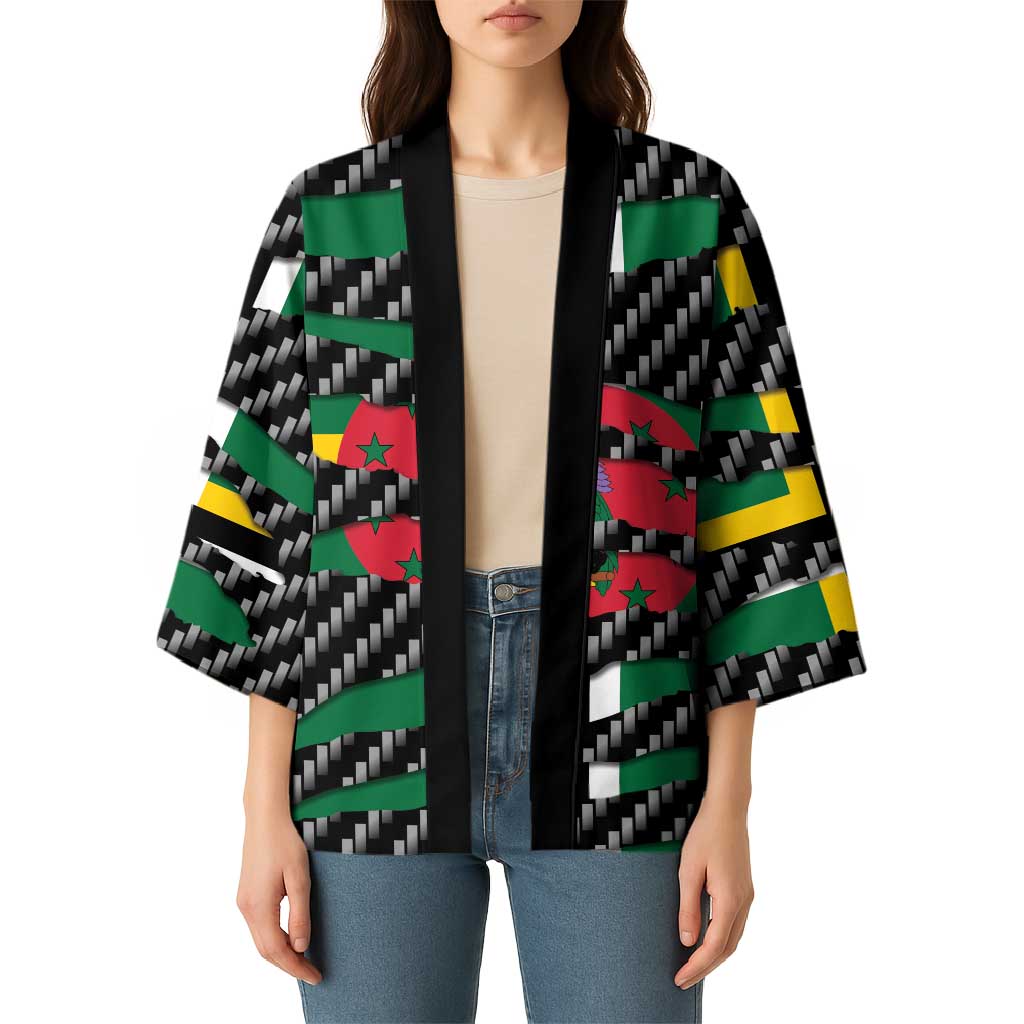 Dominica Beast Kimono Ripped Flag Graphic - Wonder Print Shop