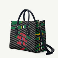 Dominica Beast Leather Bag Ripped Flag Graphic - Wonder Print Shop