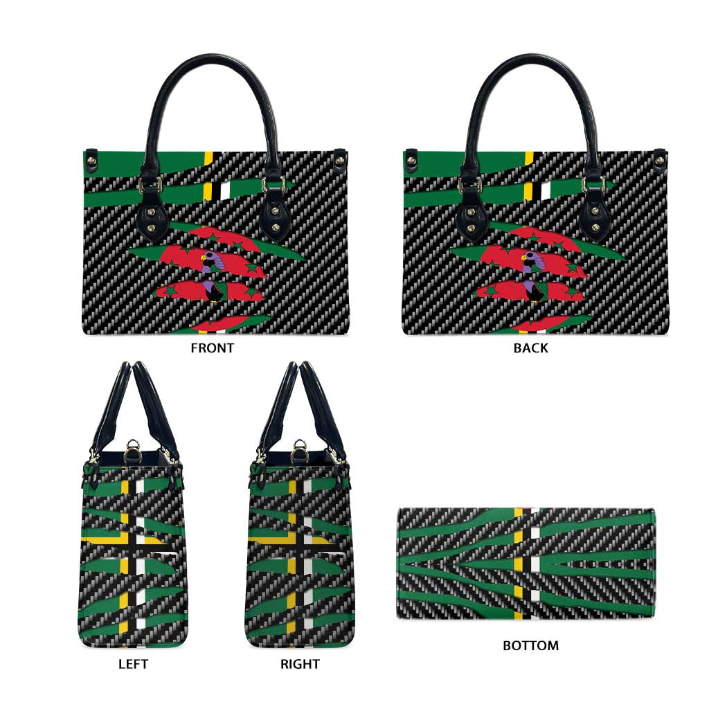 Dominica Beast Leather Bag Ripped Flag Graphic - Wonder Print Shop