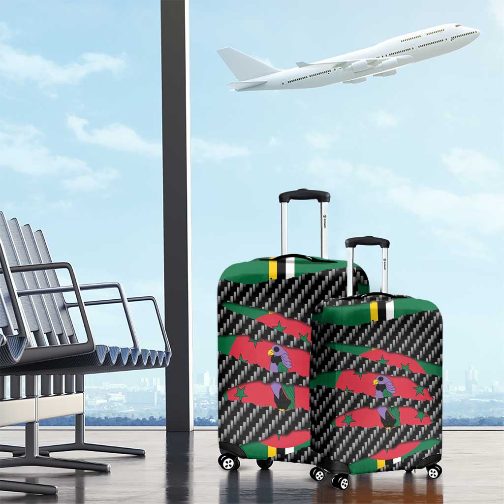 Dominica Beast Luggage Cover Ripped Flag Graphic - Wonder Print Shop