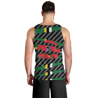 Dominica Beast Men Tank Top Ripped Flag Graphic - Wonder Print Shop